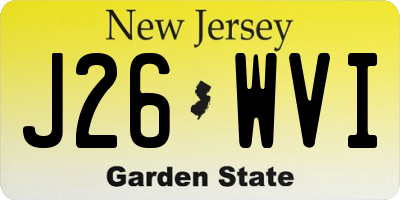 NJ license plate J26WVI