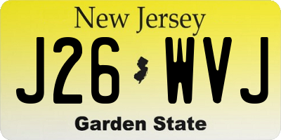 NJ license plate J26WVJ