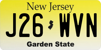 NJ license plate J26WVN
