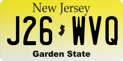 NJ license plate J26WVQ