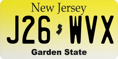 NJ license plate J26WVX