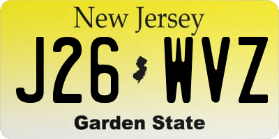 NJ license plate J26WVZ