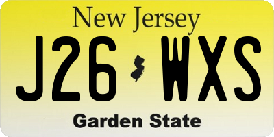 NJ license plate J26WXS