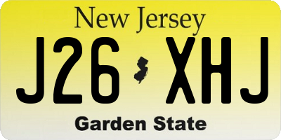 NJ license plate J26XHJ