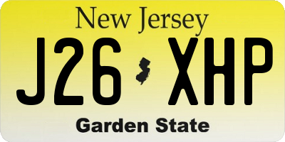 NJ license plate J26XHP