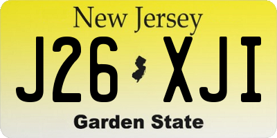 NJ license plate J26XJI