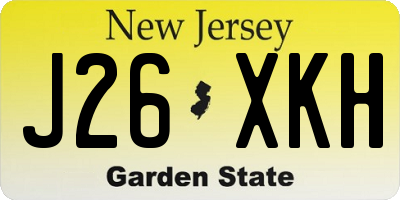 NJ license plate J26XKH