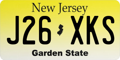 NJ license plate J26XKS
