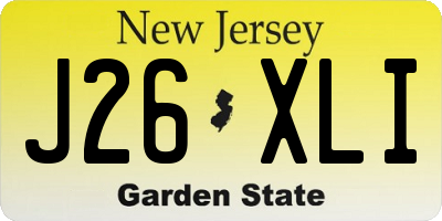 NJ license plate J26XLI