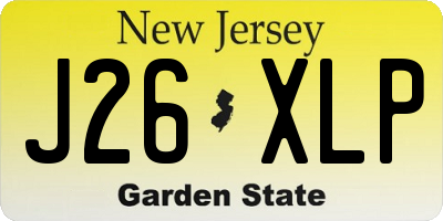 NJ license plate J26XLP