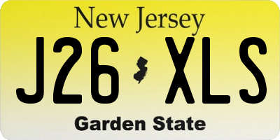 NJ license plate J26XLS