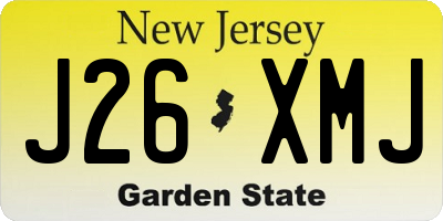NJ license plate J26XMJ