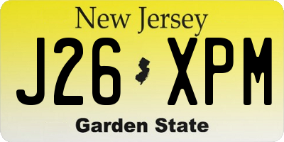 NJ license plate J26XPM
