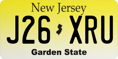 NJ license plate J26XRU