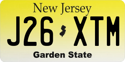 NJ license plate J26XTM