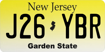 NJ license plate J26YBR