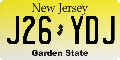 NJ license plate J26YDJ