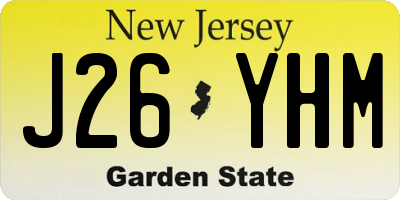 NJ license plate J26YHM