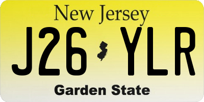 NJ license plate J26YLR