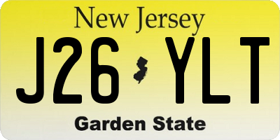 NJ license plate J26YLT