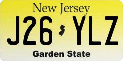 NJ license plate J26YLZ