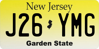 NJ license plate J26YMG