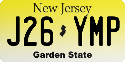 NJ license plate J26YMP