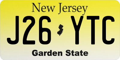 NJ license plate J26YTC