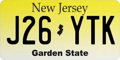 NJ license plate J26YTK