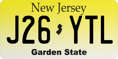 NJ license plate J26YTL