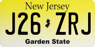 NJ license plate J26ZRJ