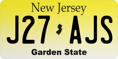 NJ license plate J27AJS