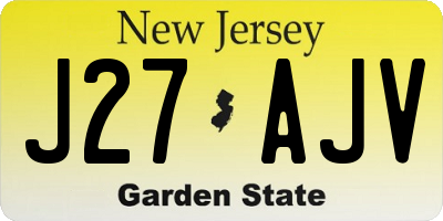 NJ license plate J27AJV