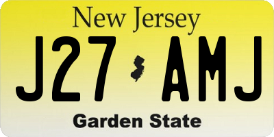 NJ license plate J27AMJ