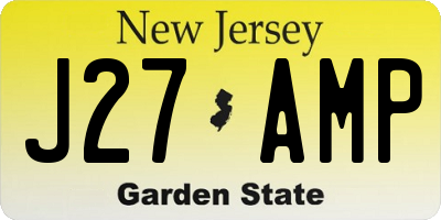 NJ license plate J27AMP