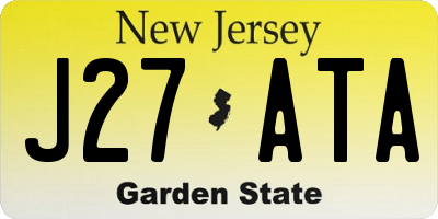 NJ license plate J27ATA