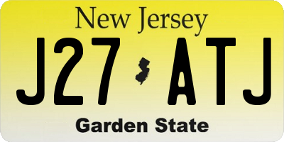 NJ license plate J27ATJ