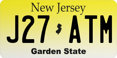 NJ license plate J27ATM