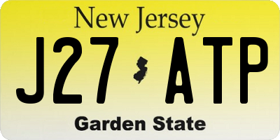 NJ license plate J27ATP