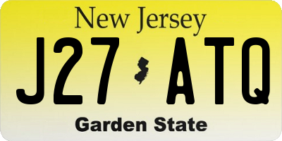 NJ license plate J27ATQ