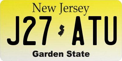 NJ license plate J27ATU