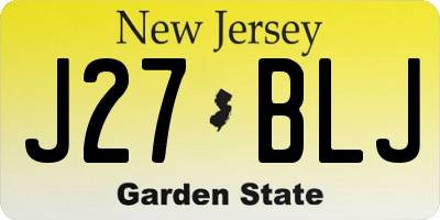 NJ license plate J27BLJ