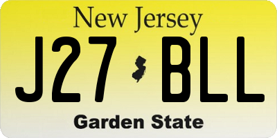 NJ license plate J27BLL