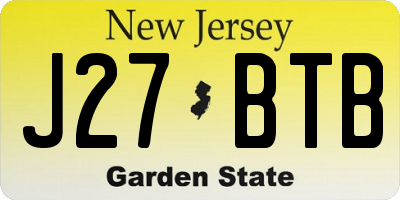 NJ license plate J27BTB