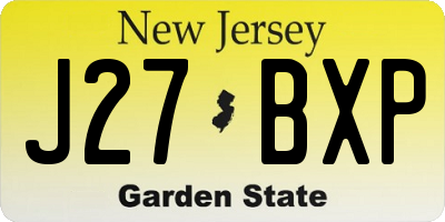 NJ license plate J27BXP