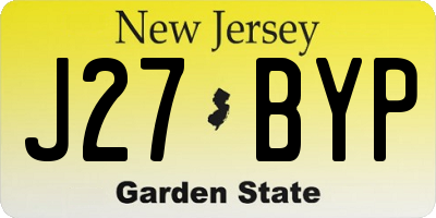 NJ license plate J27BYP