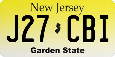 NJ license plate J27CBI