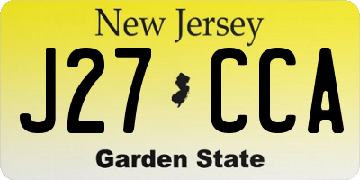 NJ license plate J27CCA