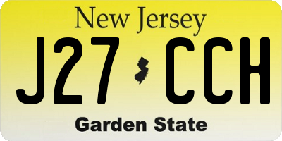 NJ license plate J27CCH