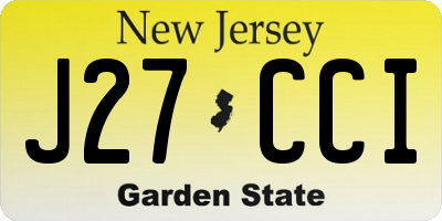 NJ license plate J27CCI